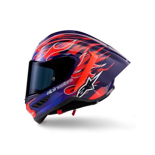 PŘILBA SUPERTECH R10 FLYTE LIMITOVANÁ EDICE JORGE MARTIN, ALPINESTARS (FIALOVÁ/ČERVENÁ) 2026