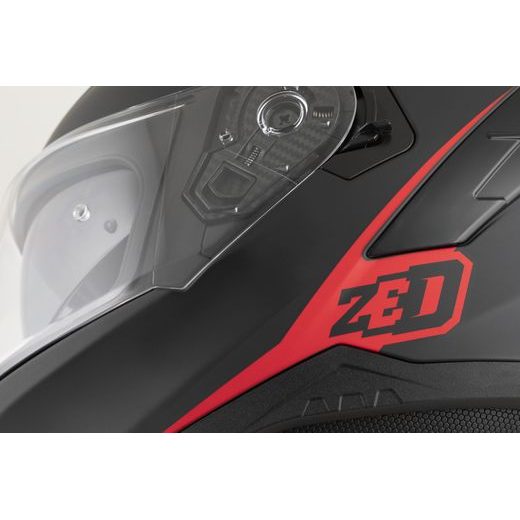 PŘILBA K40, ZED (ČERNÁ MATNÁ/ČERVENÁ) 2026