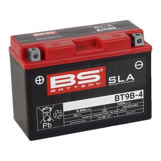 TOVÁRNĚ AKTIVOVANÁ MOTOCYKLOVÁ BATERIE BS-BATTERY BT9B-4 (YT9B-4)