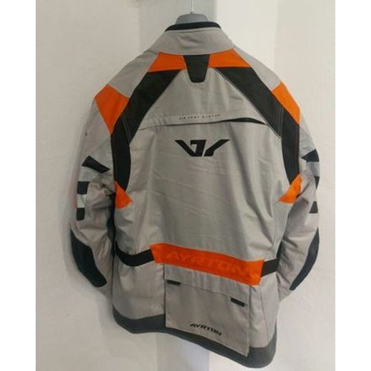 PÁNSKÁ TEXTILNÍ BUNDA FUEL, AYRTON - ČR (ŠEDÁ/ORANŽOVÁ)