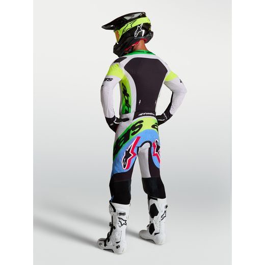 DRES SUPERTECH DYNA, ALPINESTARS (SVĚTLE ŠEDÁ/ZELENÁ FLUO/MODRÁ/ČERNÁ) 2027