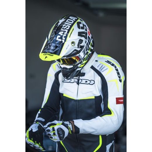 PŘILBA CROSS CUP SONIC, CASSIDA (ČERNÁ/BÍLÁ/ŽLUTÁ FLUO/ŠEDÁ)