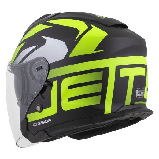 PŘILBA JET TECH 2.0 ROTO, CASSIDA (ČERNÁ MATNÁ/ŽLUTÁ FLUO/BÍLÁ) 2026