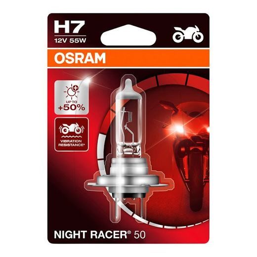 NIGHT RACER 50 LAMP OSRAM OSRAM 246515153 64210NR5-01B PX26D H7 BLISTER