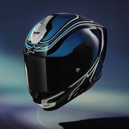 PŘILBA S-R7 ZEAL, ALPINESTARS (ČERNÁ/MODRÁ/RŮŽOVÁ FLUO/BÍLÁ) 2026