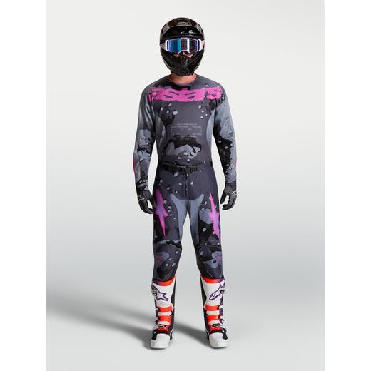 DRES RACER LONE, ALPINESTARS (ŠEDÁ CAMO/FIALOVÁ) 2027