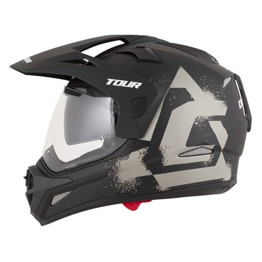 PŘILBA TOUR 2.0 CREW, CASSIDA (ČERNÁ MATNÁ/PÍSKOVÁ, PLEXI S PŘÍPRAVOU PRO PINLOCK) 2026