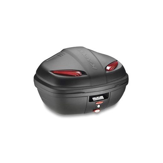 MONOLOCK TOPCASE - 47L, KAPPA (ČERNÝ, ČERVENÉ ODRAZKY, KOMPOZIT)