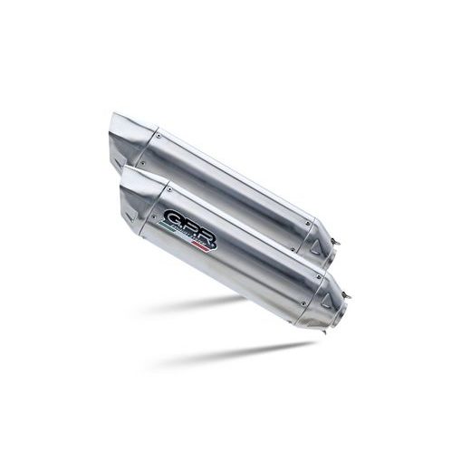 DVOJITÁ KONCOVKA VÝFUKU SLIP-ON GPR FURORE-X INOX D.54.FXSC MATNÁ ČERNÁ