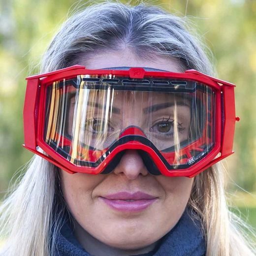 BRÝLE ARIETE 8K ENDURO 14960-ERR DVOJITÉ ČIRÉ SKLÍČKO ČERVENÁ