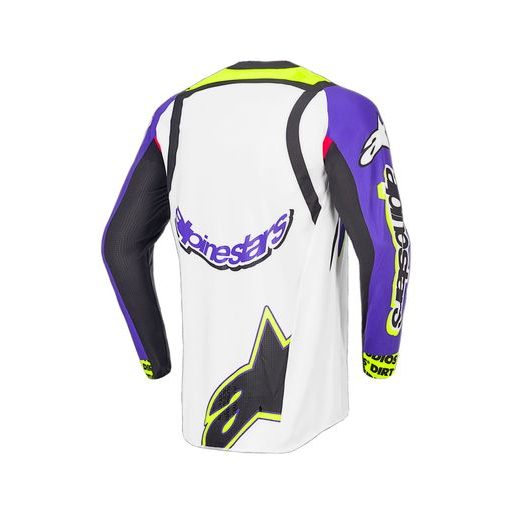 DRES SUPERTECH SX LIMITOVANÁ EDICE DIRT STUDIOS, ALPINESTARS (BÍLÁ/FIALOVÁ/RŮŽOVÁ/ŽLUTÁ FLUO) 2025