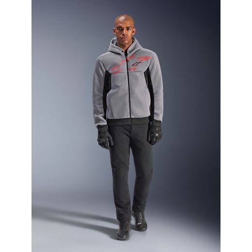 BUNDA CHROME SUPERAIRFLOW, ALPINESTARS (ČERNÁ/SVĚTLE ŠEDÁ/ČERVENÁ FLUO) 2026