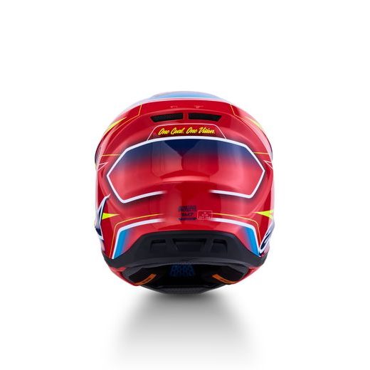 PŘILBA S-M7 CAST, ALPINESTARS (ČERVENÁ/ŽLUTÁ FLUO/MODRÁ) 2027