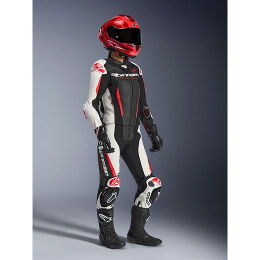 DVOUDÍLNÁ KOMBINÉZA STELLA GP-R7, ALPINESTARS, DÁMSKÉ (ČERNÁ/BÍLÁ/ČERVENÁ FLUO) 2026