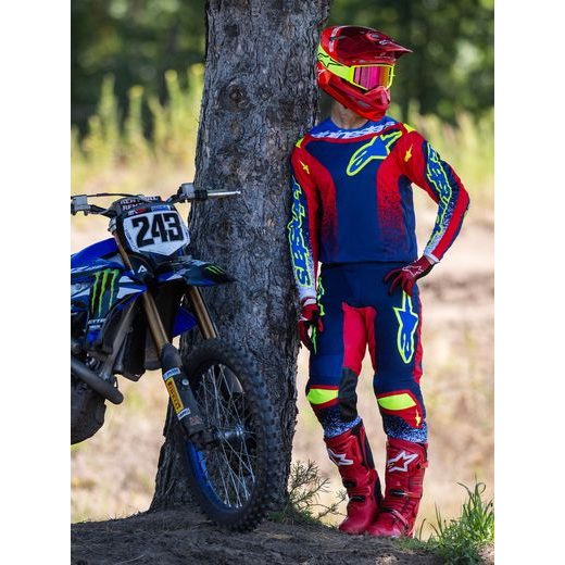DRES FLUID DRAG, ALPINESTARS (TMAVĚ MODRÁ/ČERVENÁ/ZELENÁ/BÍLÁ) 2027