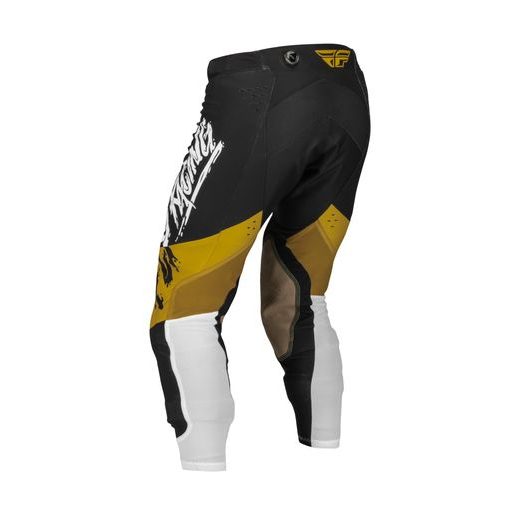 KALHOTY EVOLUTION DST. FLY RACING - USA 2023 (BÍLÁ/ZLATÁ/ČERNÁ)