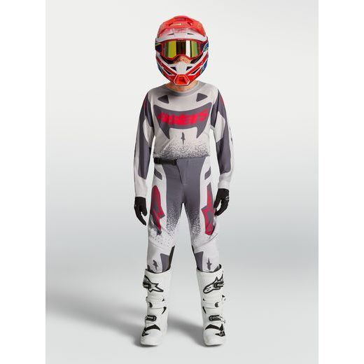 DRES SUPERTECH SWAN YOUTH, ALPINESTARS, DĚTSKÉ (SVĚTLE ŠEDÁ/TMAVĚ ŠEDÁ/ČERVENÁ FLUO) 2027