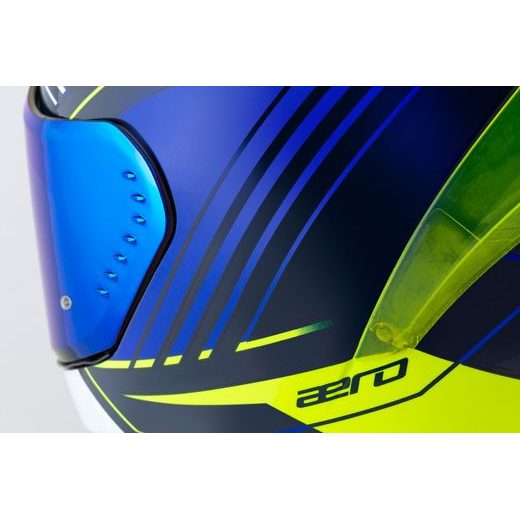 PŘILBA AERO DROME, CASSIDA (MODRÁ/ŽLUTÁ FLUO/SVĚTLE MODRÁ/BÍLÁ) 2026