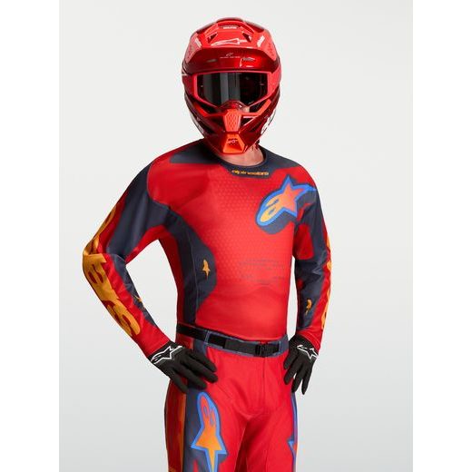 DRES RACER HUNT, ALPINESTARS (ČERVENÁ/TMAVĚ ŠEDÁ/GRADIENT) 2027