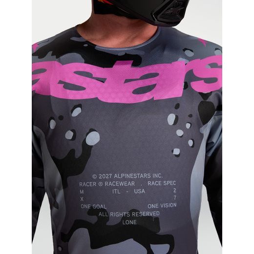 DRES RACER LONE, ALPINESTARS (ŠEDÁ CAMO/FIALOVÁ) 2027
