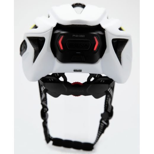 CYKLO PŘILBA S HEADSETEM R2 EVO, SENA (MATNÁ BÍLÁ)