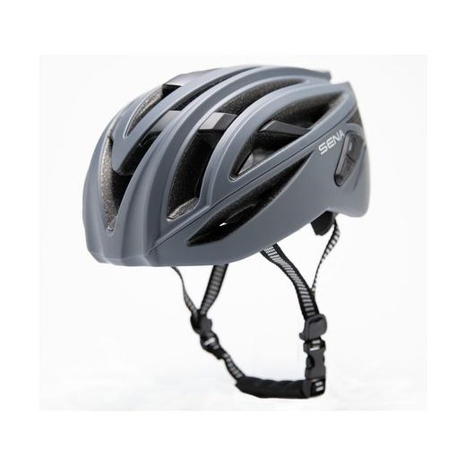 CYKLO PŘILBA S HEADSETEM R2, SENA (MATNÁ ŠEDÁ)