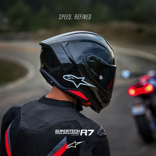 PŘILBA S-R7 SOLID, ALPINESTARS (ČERNÁ) 2026