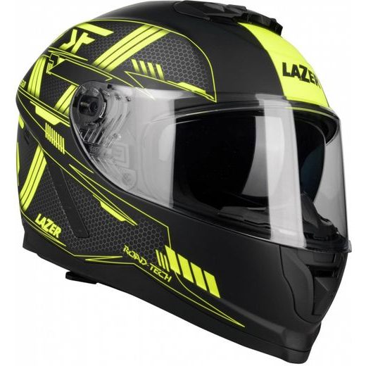 PŘILBA RAFALE EVO MM ROADTECH, LAZER (ČERNÁ-FLUO ŽLUTÁ-MATNÁ)