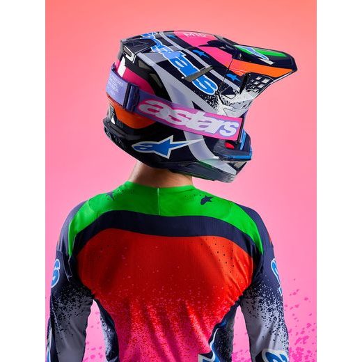 PŘILBA SUPERTECH S-M10 LIMITOVANÁ EDICE RECORDS, ALPINESTARS (ŠEDÁ/MULTICOLOR) 2026