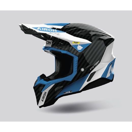 PŘILBA AVIATOR FACTORY PETROL (CARBON), AIROH (ŠEDÁ LESKLÁ) 2027