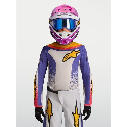 DRES FLUID DRAG YOUTH, ALPINESTARS, DĚTSKÉ (SVĚTLE ŠEDÁ/FIALOVÁ/ZLATÁ) 2027