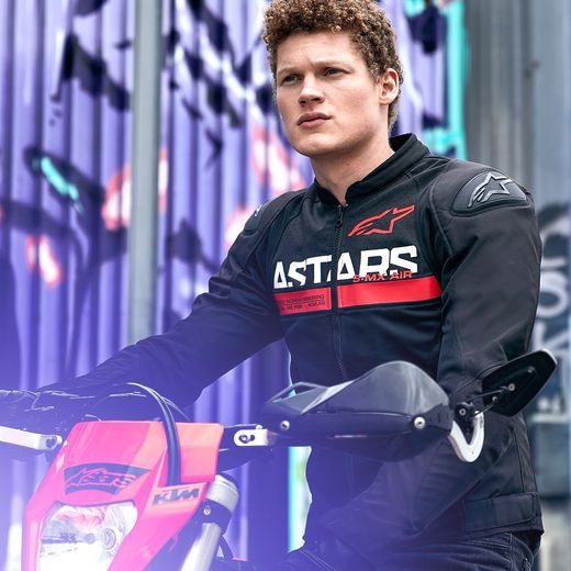 BUNDA SMX AIR, ALPINESTARS (ČERNÁ/ČERVENÁ FLUO) 2026