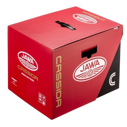 PŘILBA FIBRE JAWA SPORT, CASSIDA (ČERNÁ/STŘÍBRNÁ/ZLATÁ)