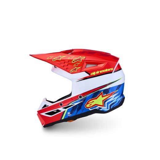PŘILBA S-M3 FALCON, ALPINESTARS, DĚTSKÁ (ČERVENÁ FLUO/BÍLÁ/ŽLUTÁ FLUO) 2027