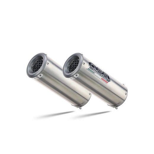 DVOJITÁ KONCOVKA VÝFUKU SLIP-ON GPR M3 Y.115.M3.INOX BROUŠENÁ NEREZOVÁ OCEL