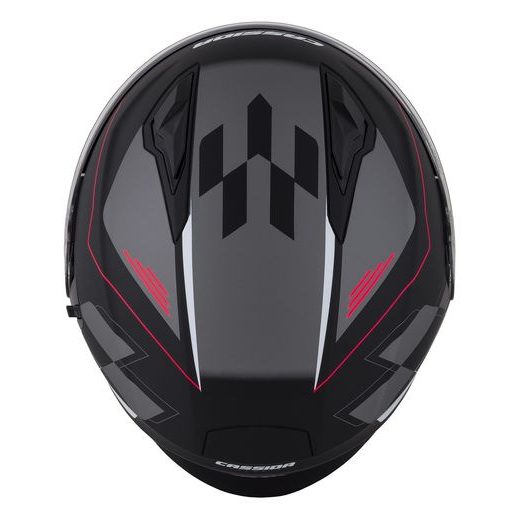 PŘILBA JET TECH ROXOR, CASSIDA (ČERNÁ MATNÁ/BÍLÁ/ČERVENÁ/ŠEDÁ)