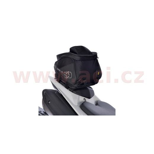 TANKBAG A BRAŠNA NA SEDLO M4R TANK 'N' TAILER, OXFORD (ČERNÝ, S MAGNETICKOU ZÁKLADNOU A POPRUHY, OBJEM 4 L)