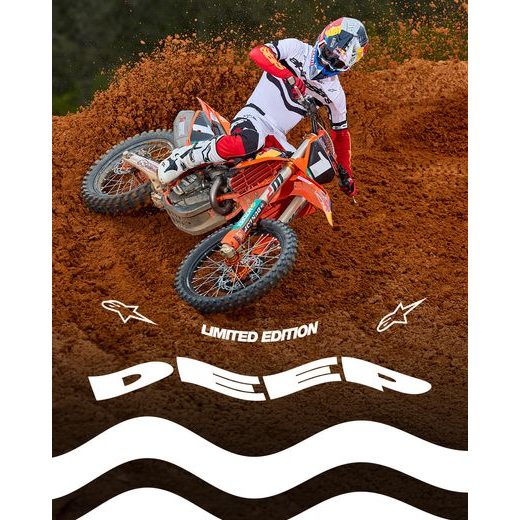 DRES TECHSTAR LIMITOVANÁ EDICE DEEP, ALPINESTARS (ČERNÁ/BÍLÁ/ČERVENÁ FLUO/ORANŽOVÁ) 2025