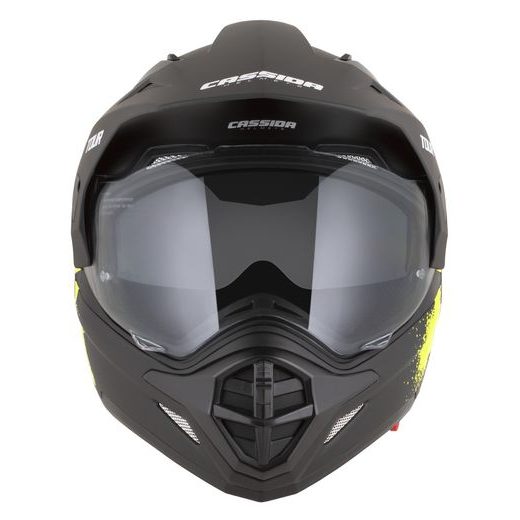 PŘILBA TOUR 2.0 CREW, CASSIDA (ČERNÁ MATNÁ/ŽLUTÁ FLUO, PLEXI S PŘÍPRAVOU PRO PINLOCK) 2026