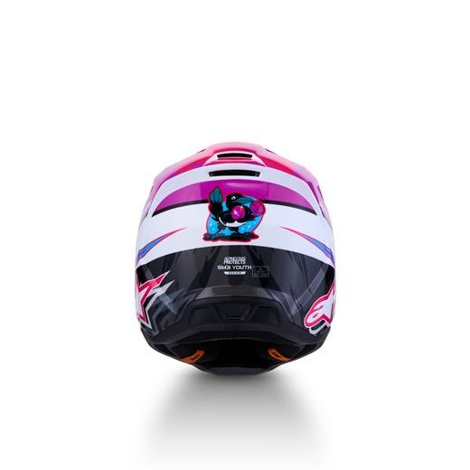 PŘILBA S-M3 FALCON, ALPINESTARS, DĚTSKÁ (FIALOVÁ/BÍLÁ/ČERNÁ/RŮŽOVÁ FLUO) 2027