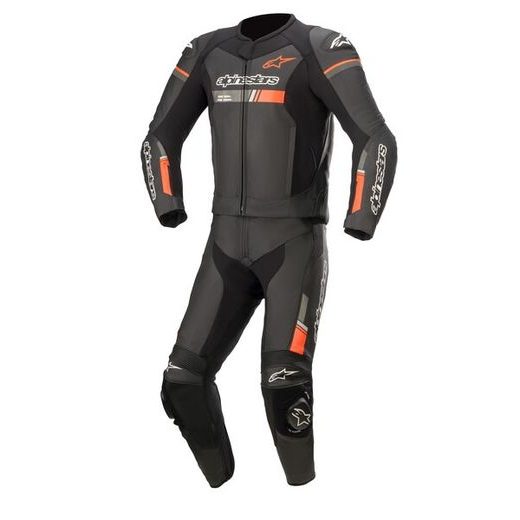 DVOUDÍLNÁ KOMBINÉZA GP FORCE CHASER, TECH-AIR 5 KOMPATIBILNÍ, ALPINESTARS (ČERNÁ/ČERVENÁ FLUO) 2025