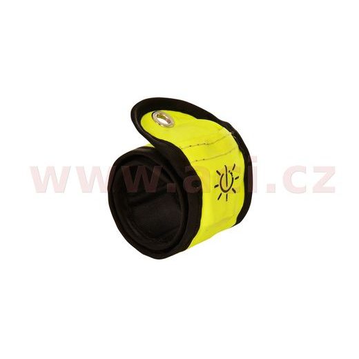 REFLEXNÍ PÁSEK BRIGHT HALO SE SVĚTLEM Z OPTICKÝCH VLÁKEN, OXFORD (ŽLUTÁ FLUO, ROZMĚRY D X Š = 353 X 45 MM)