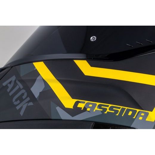 PŘILBA AERO ATCK, CASSIDA (ŠEDÁ CAMO/ČERNÁ/ŽLUTÁ FLUO) 2026