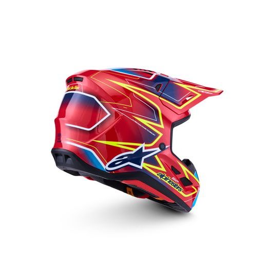 PŘILBA S-M7 CAST, ALPINESTARS (ČERVENÁ/ŽLUTÁ FLUO/MODRÁ) 2027