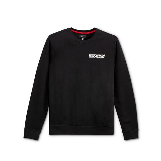 MIKINA REBLAZE CHEST CREW FLEECE, ALPINESTARS (ČERNÁ/BÍLÁ)