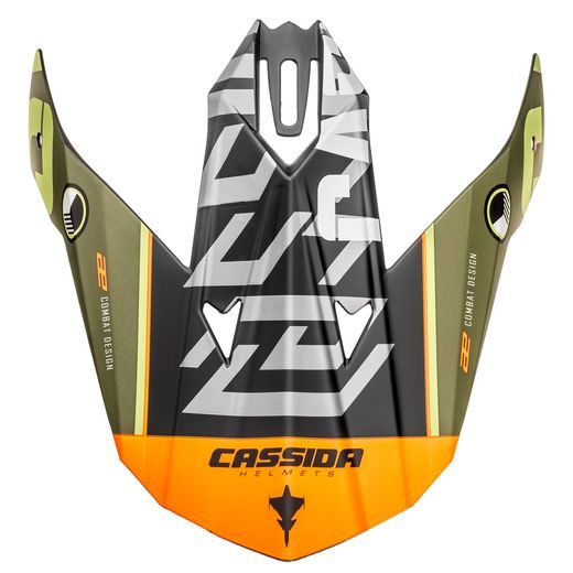 KŠILT PRO PŘILBY CROSS CUP SONIC JUNIOR, CASSIDA, DĚTSKÁ (ZELENÁ MATNÁ/ORANŽOVÁ)