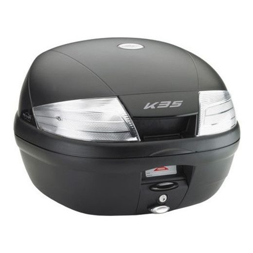 K35NT MONOLOCK TOPCASE, KAPPA (35L, ČERNÝ NELAKOVANÝ + KOUŘOVÁ ODRAZKA)