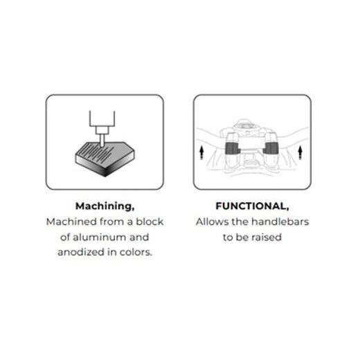 ZVÝŠENÍ ŘIDÍTEK PUIG 22529N ČERNÝ HEIGHT 20MM, D 29MM