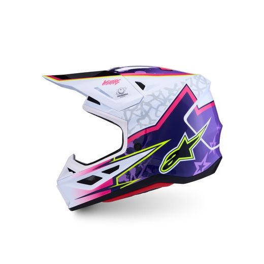 PŘILBA S-M7 BLASTER, ALPINESTARS (FIALOVÁ/RŮŽOVÁ/BÍLÁ) 2027