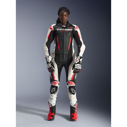 DVOUDÍLNÁ KOMBINÉZA STELLA GP-R7, ALPINESTARS, DÁMSKÉ (ČERNÁ/BÍLÁ/ČERVENÁ FLUO) 2026